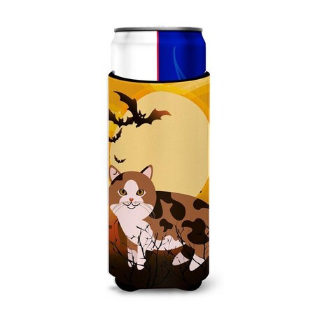 Carolines Treasures Halloween Manx Cat Michelob Ultra Hugger for Slim Cans BB4449MUK